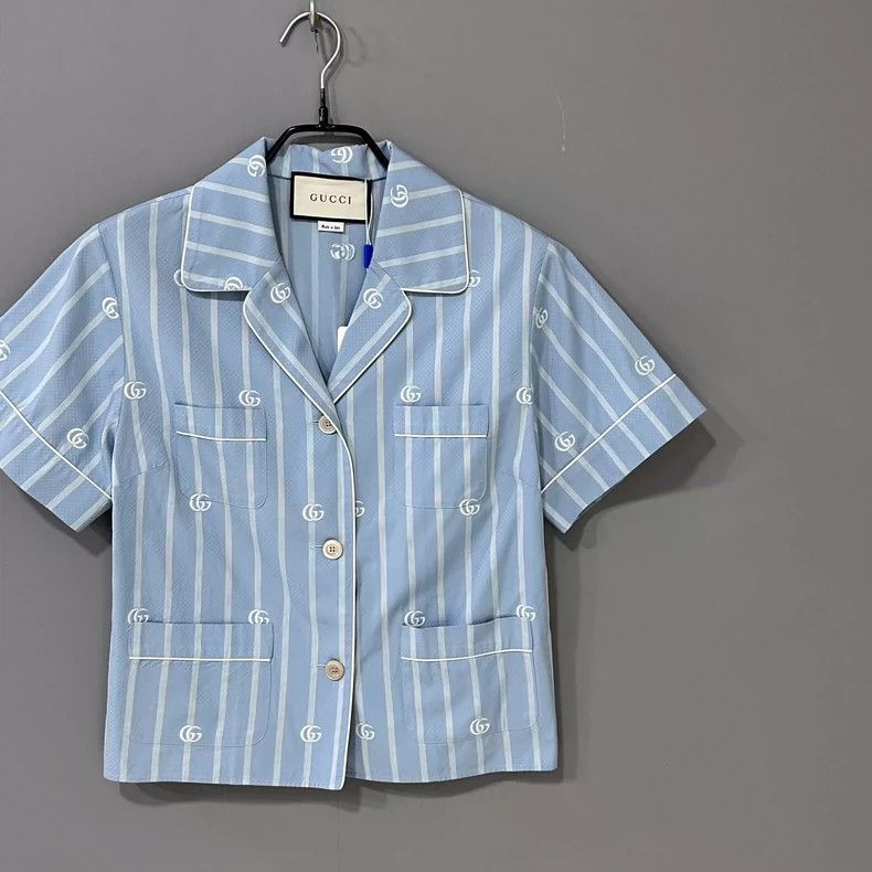 Gucci Gucci Size 38 Embroidered logo shirt size 38 2501-Nextarro Size XXS / US 00 / IT 34 - 2 Thumbnail