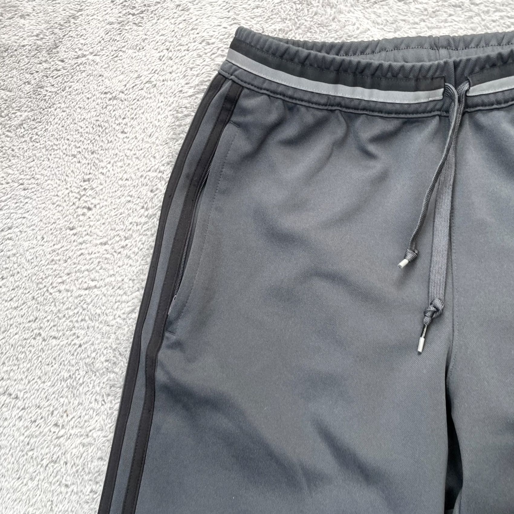 Adidas Adidas Pants Mens Small Gray Climacool Striped Skinny Leg Ankle Zip Drawstring Track Pants Mens Screener Size US 26 / EU 42 - 3 Thumbnail