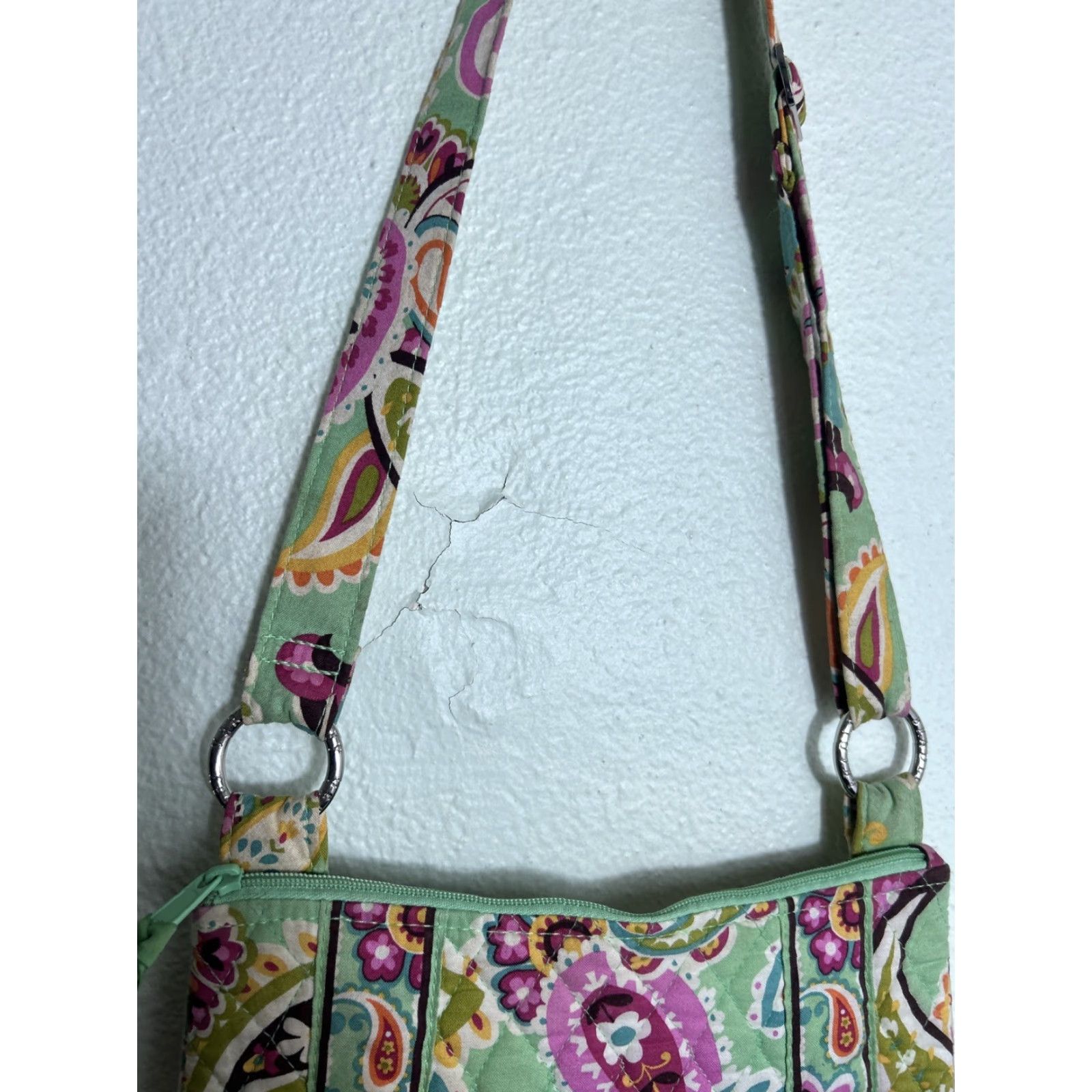 Vera Bradley Vera Bradley Tutti Frutti Shoulder Bag Tote Purse Quilted Multicolor Green Paisley Medium Women Adjustable Strap Pockets Magnetic Closure Size ONE SIZE - 6 Thumbnail