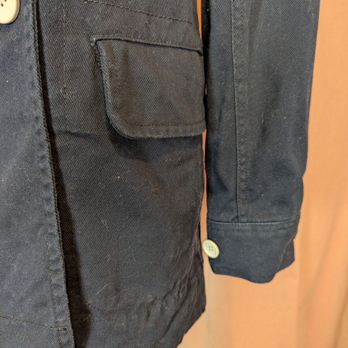 J.Crew J. Crew Canvas Double Breasted Pea Coat Blue Size 2 Size XS / US 0-2 / IT 36-38 - 13 Thumbnail