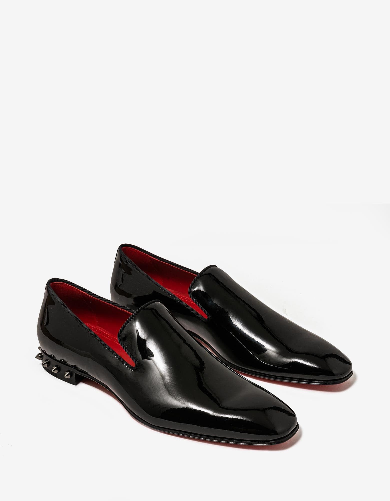 image of Christian Louboutin Marquees Black Patent Shoes, Men's (Size 12)