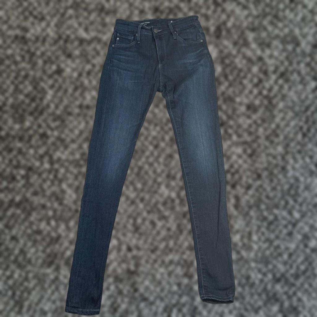 Vintage AG Adriano Goldschmied The Farrah Skinny High Rise Jeans Womens Size 24 Blue Denim Size 42" / US 20 - 1 Thumbnail