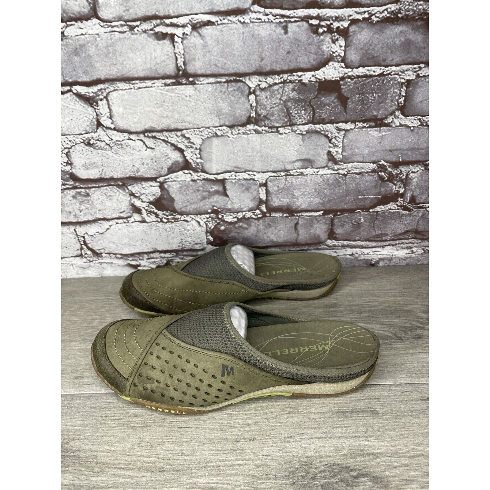 Merrell Merrell Rumba Moss Green Suede Leather Stretch Mesh Shoes Wo Size US 8 / IT 38 - 14 Thumbnail