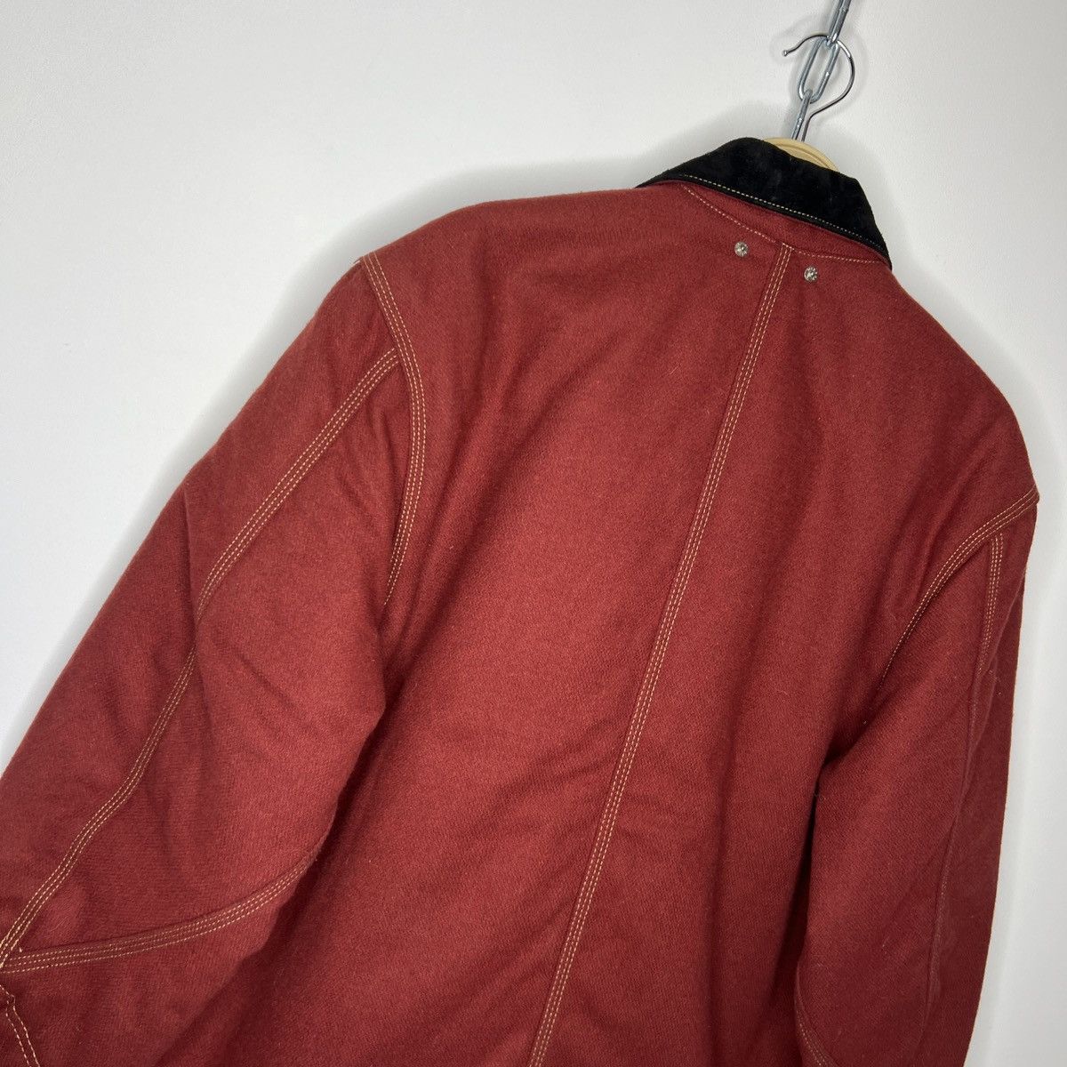 Diesel × Vintage Vintage Diesel Wool Jacket Coat Rare 90s Red Size US M / EU 48-50 / 2 - 12 Thumbnail