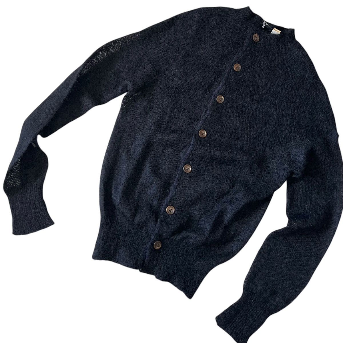 Comme des Garcons TAX FREE 🇺🇸 tricot cdg fuzzy sheer boxy cardigan Size US S / EU 44-46 / 1 - 3 Thumbnail