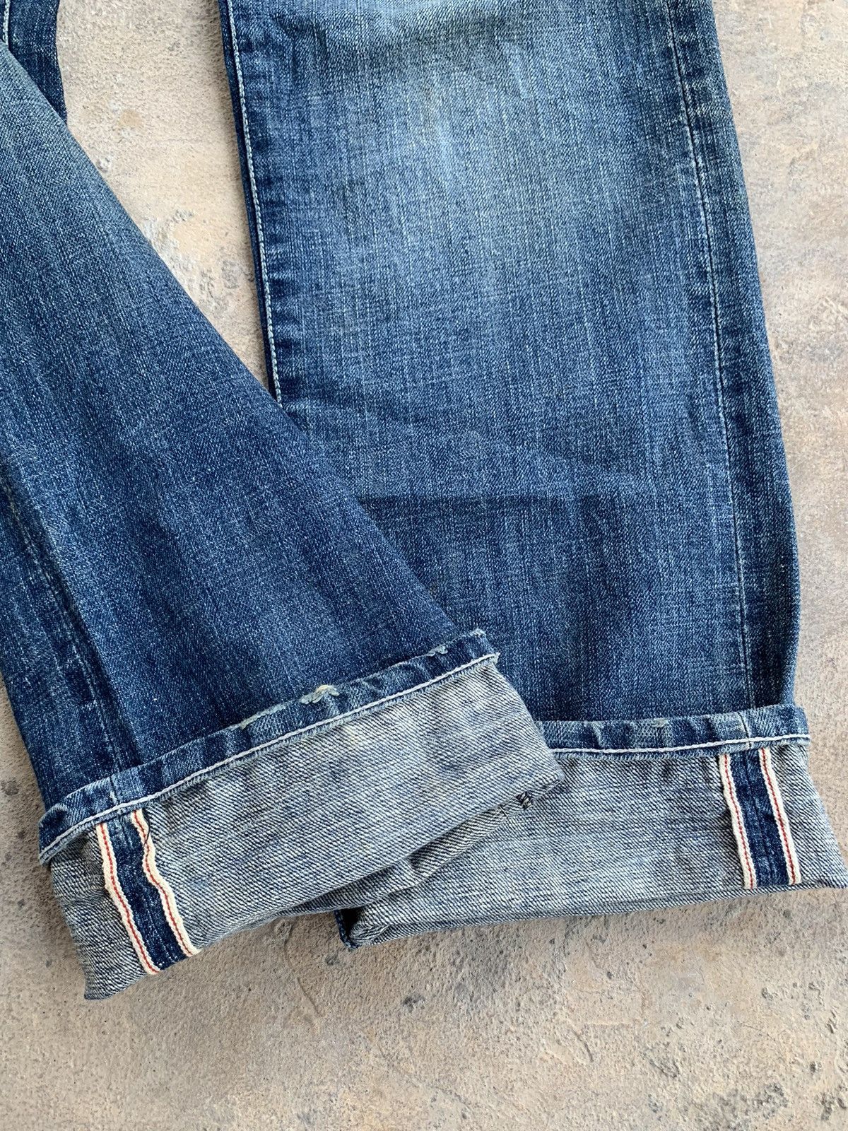 Japanese Brand × RAGEBLUE Rage Blue Redline Selvedge Distressed Denim Size US 36 / EU 52 - 7 Thumbnail