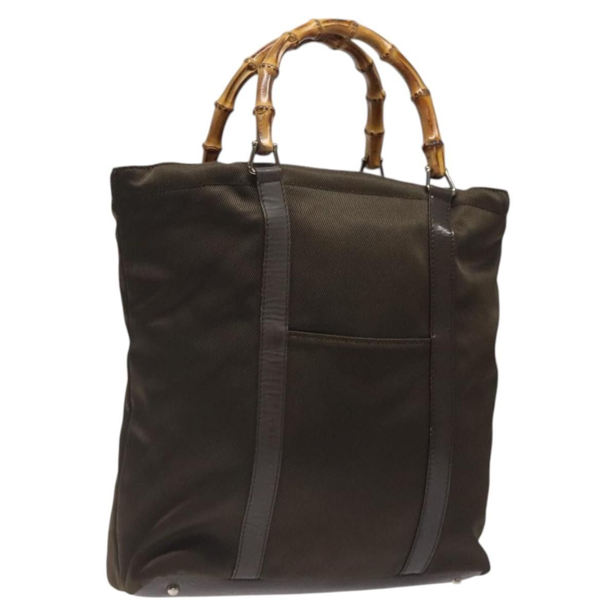 Gucci Gucci Vintage Bamboo Handle Tote Nylon Size ONE SIZE - 1 Thumbnail