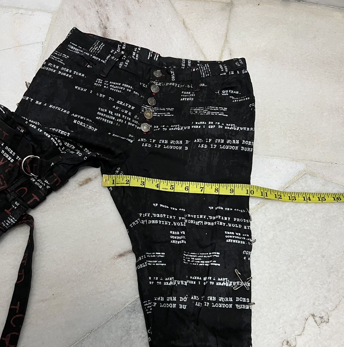 Japanese Brand VINTAGE H.ANARCHY FULL PRINT BONDAGE PUNK PANTS RARE Size US 28 / EU 44 - 17 Thumbnail