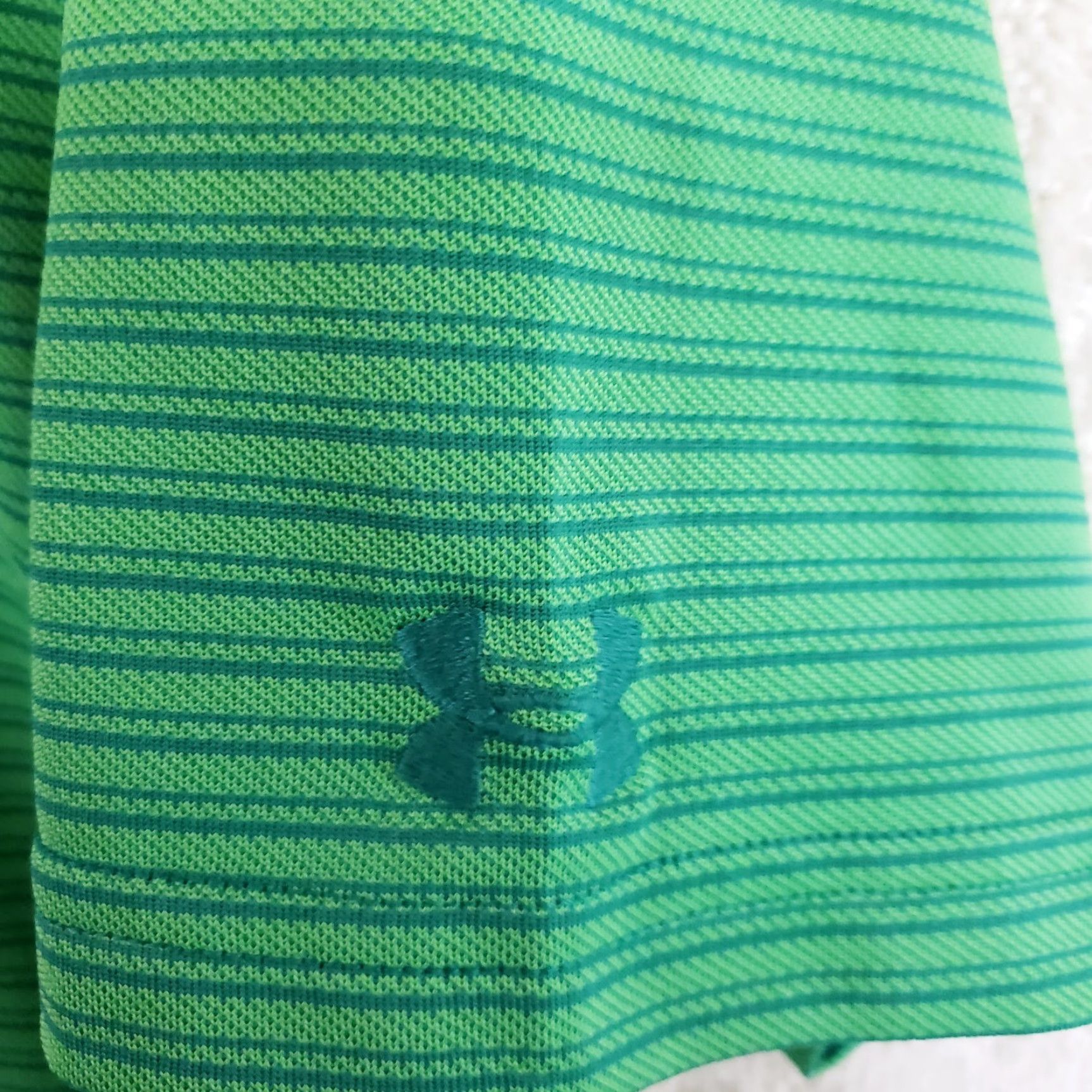 Under Armour Under Armour Men’s XL Heat Gear Polo Shirt Loose The Playoff Polo Kelly Green Striped Golf Shirt Size US XL / EU 56 / 4 - 7 Thumbnail