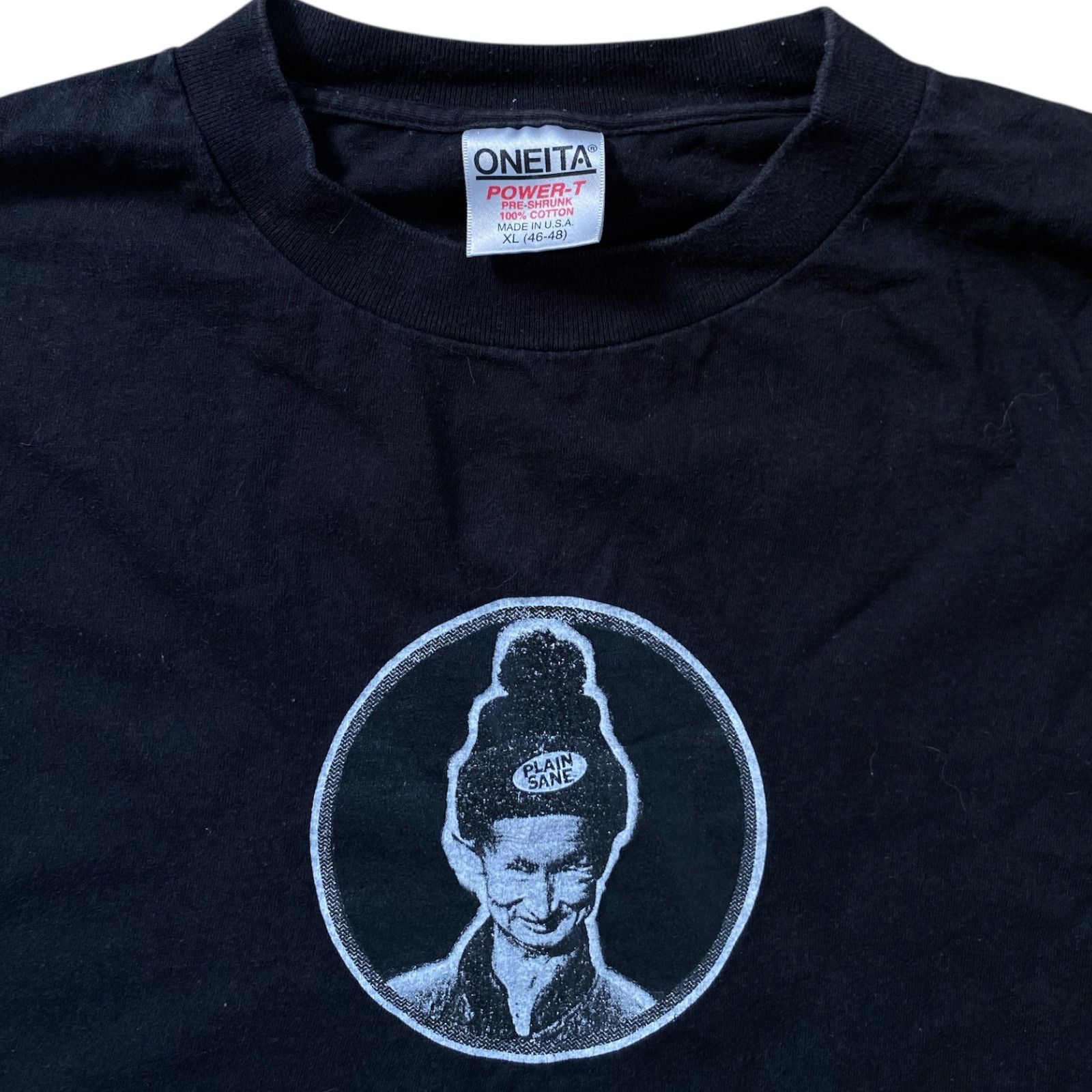 Vintage Oneita Tag 90s Plain Sane Longsleeve Y2k Single Stitch Size US XL / EU 56 / 4 - 2 Thumbnail