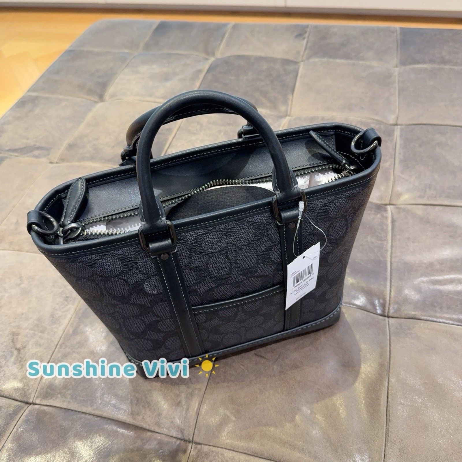 Coach NWT Coach Metropolitan Carryall Bag 22 Charcoal CBF26 Size ONE SIZE - 6 Thumbnail