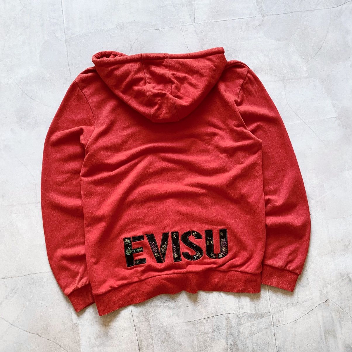 Evisu Japan Evisu Big Logo Embroidered Vintage Rare Hoodie Size US XL / EU 56 / 4 - 2 Thumbnail