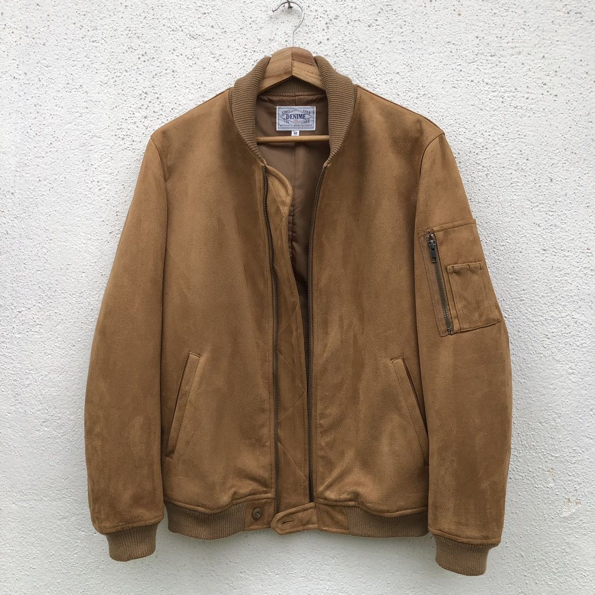 Denime DENIME Men’s Suede Ma-1 Bomber Jacket Size US M / EU 48-50 / 2 - 2 Thumbnail