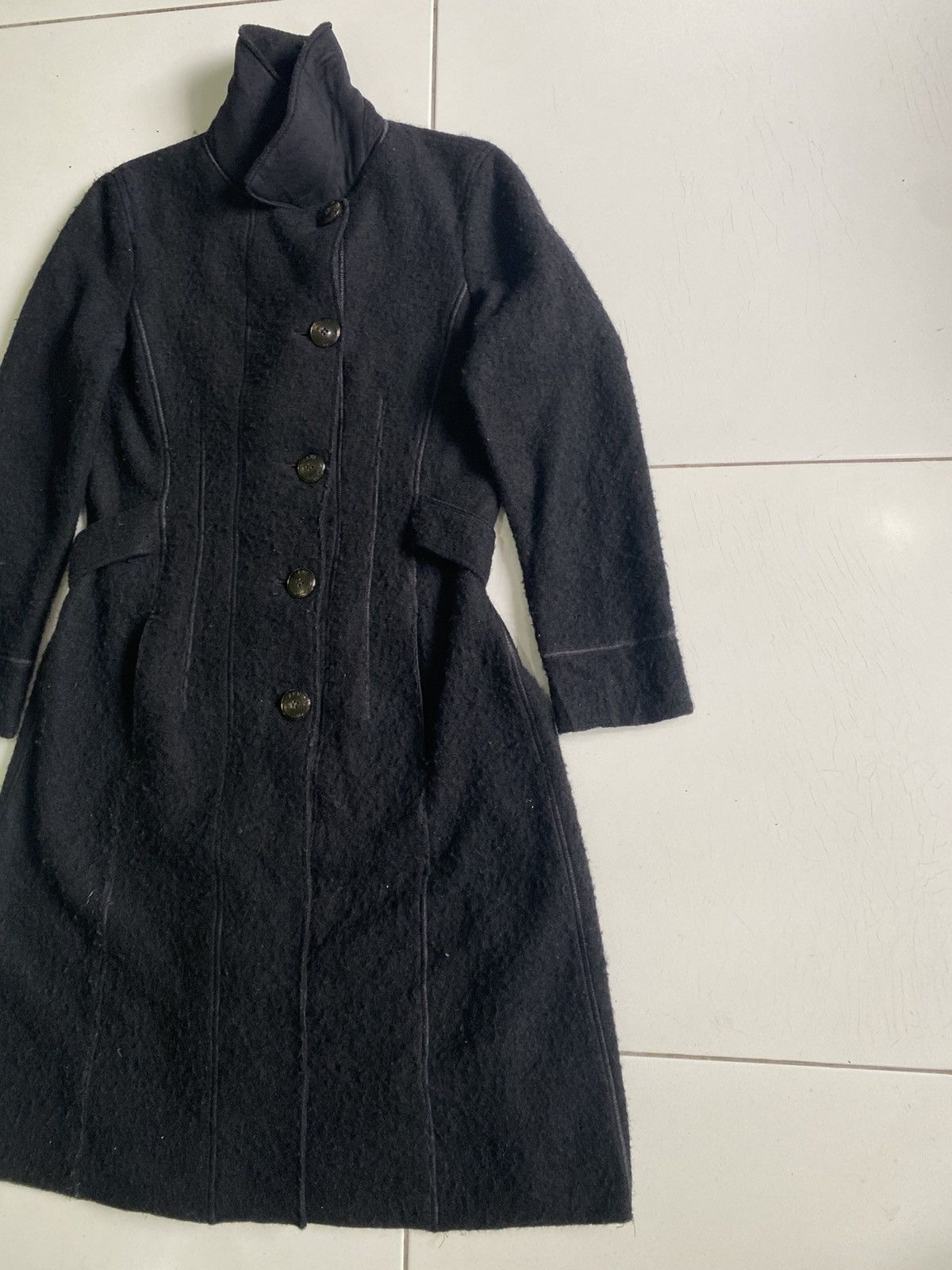 Armani Armani Collezioni Wool Trench coat Patchwork Size S / US 4 / IT 40 - 2 Thumbnail