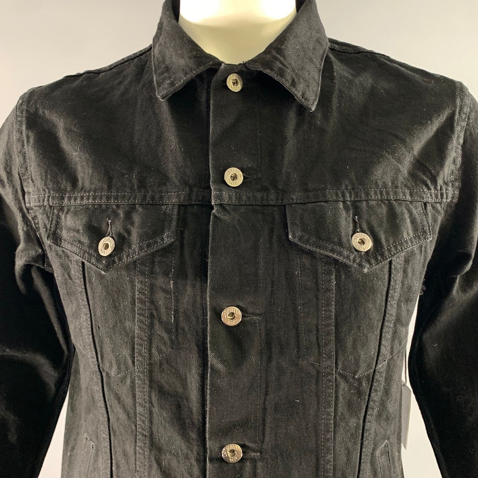 3sixteen 3SIXTEEN Size L Black Solid Denim Selvedge Jacket Size US XL / EU 56 / 4 - 2 Thumbnail