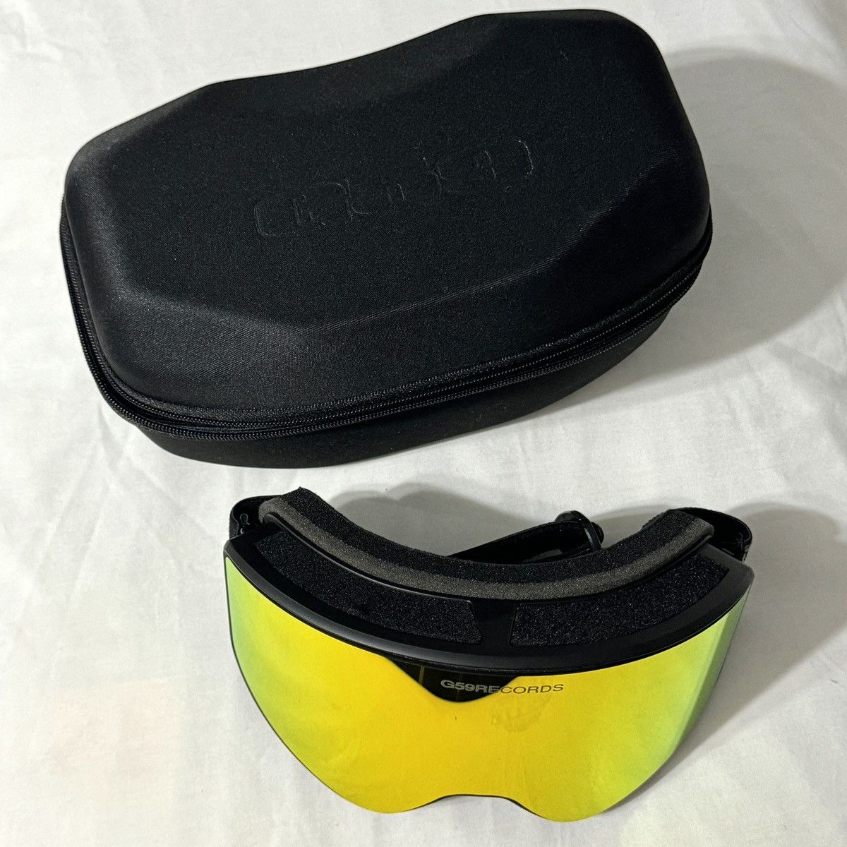 image of G59 Records G59 Logo Ski Goggle Nib in Black, Men's