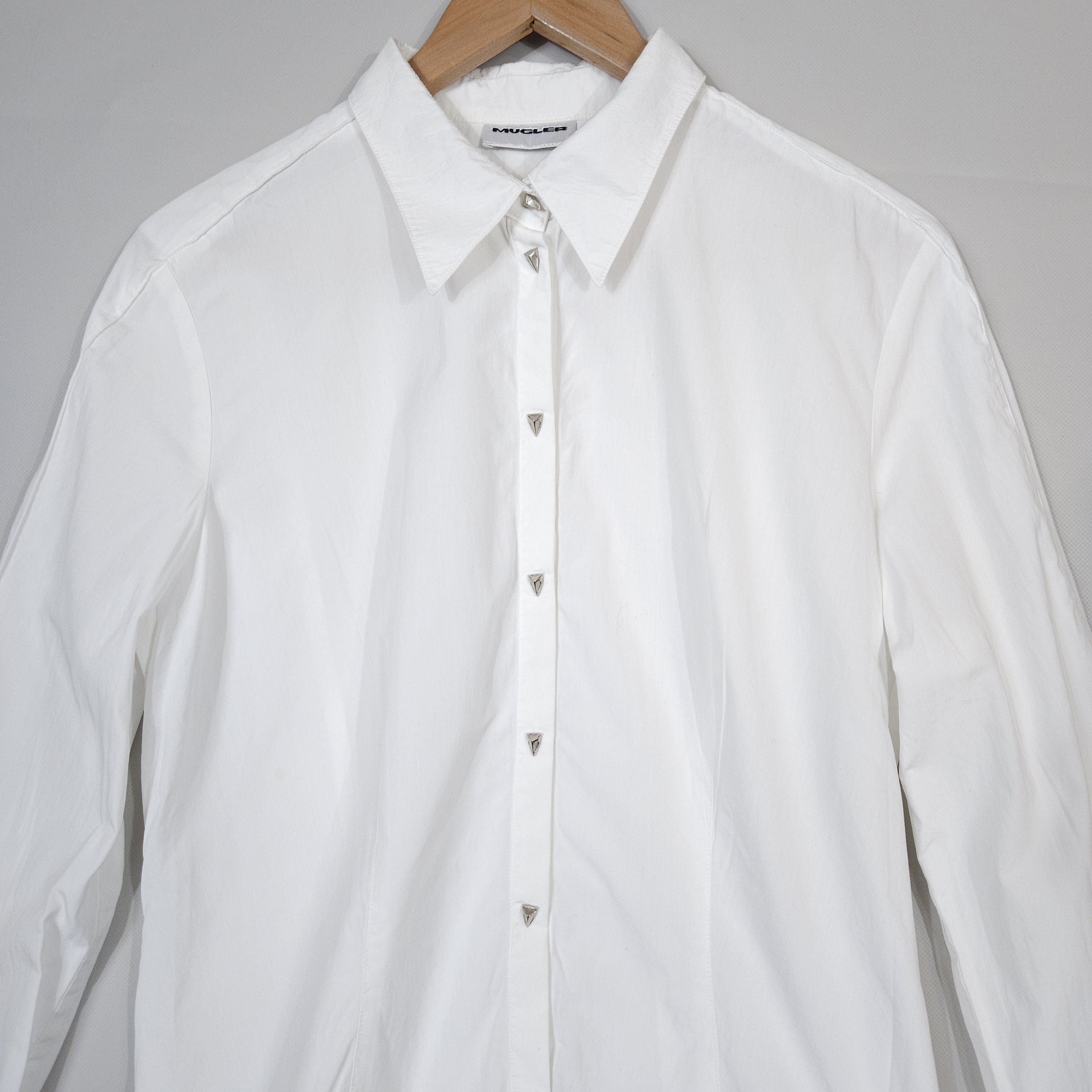 Mugler × Thierry Mugler × Vintage Vintage Thierry Mugler Blouse White Star Perforation size M Size M / US 6-8 / IT 42-44 - 3 Thumbnail