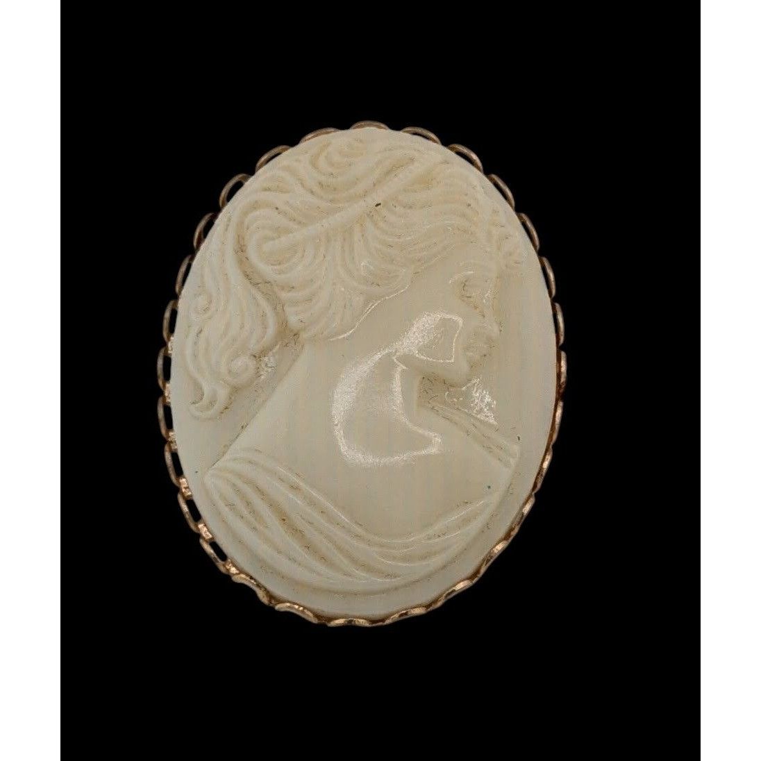 Other Vintage Victorian Style White Glass Cameo Brooch Size ONE SIZE - 2 Thumbnail