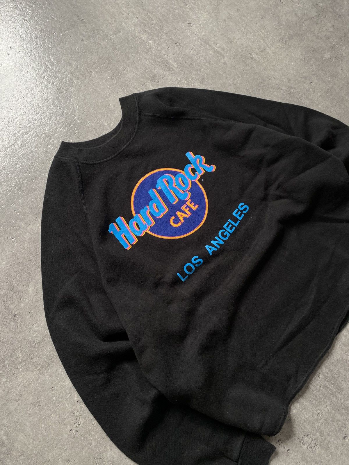 Hard Rock Cafe × Vintage Vintage 90’s Hard Rock Cafe Los Angeles Black Cropped Sweats Size US L / EU 52-54 / 3 - 2 Thumbnail