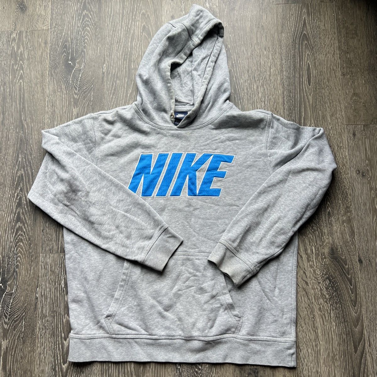 Nike × Vintage Nike Y2K Vintage Spell Out Logo Hoodie Black Men’s Large Activewear Athleisure Size US L / EU 52-54 / 3 - 2 Thumbnail