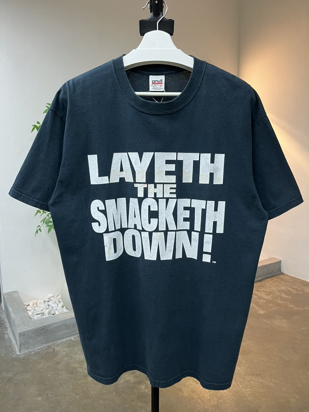WWF Vintage 1998 WWF “Layeth the Smacketh Down” The Rock Tee Size US XL / EU 56 / 4 - 1 Thumbnail