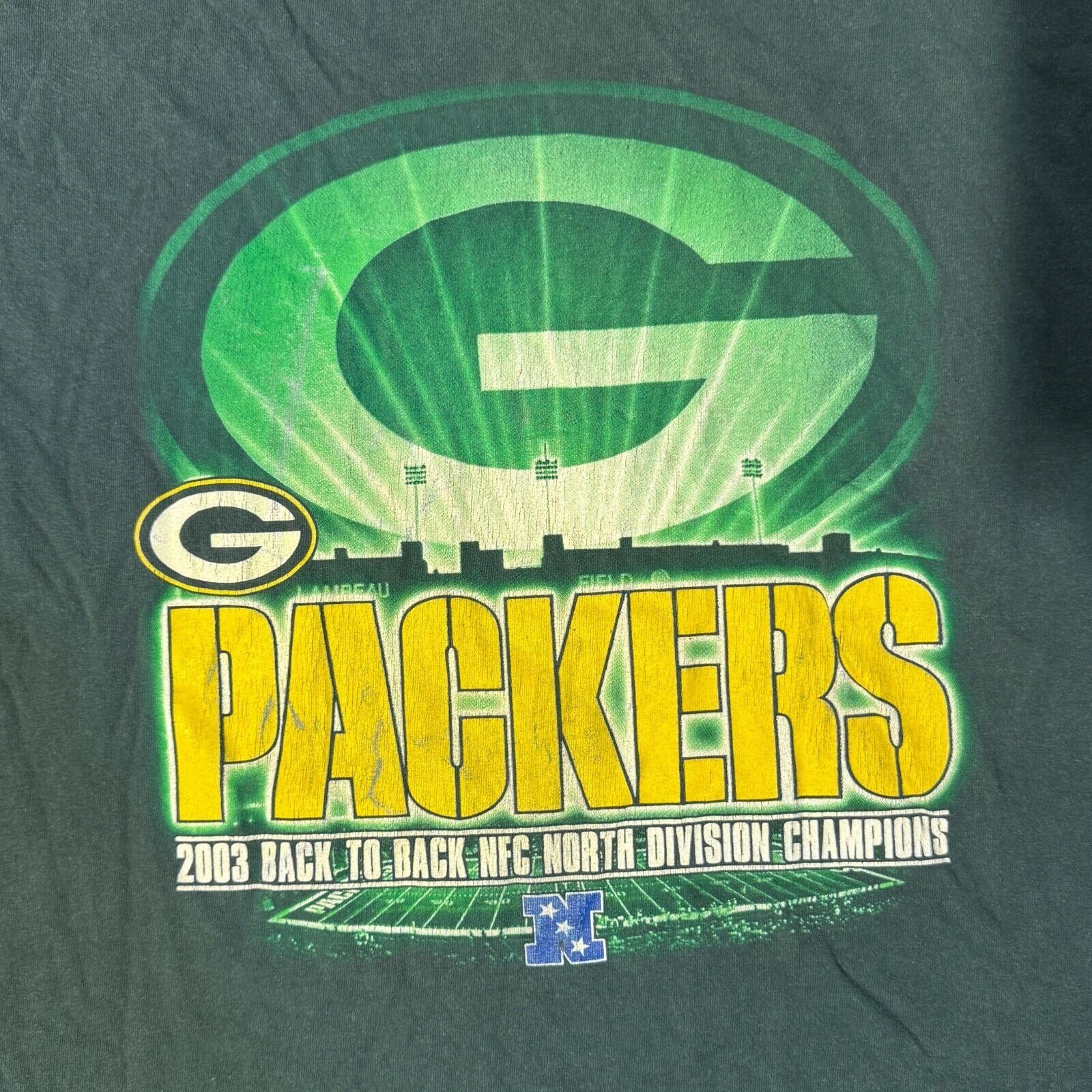NFL NFL Green Bay Packers 2003 Back To Back NFC Champion Long Sl Size US XL / EU 56 / 4 - 2 Thumbnail