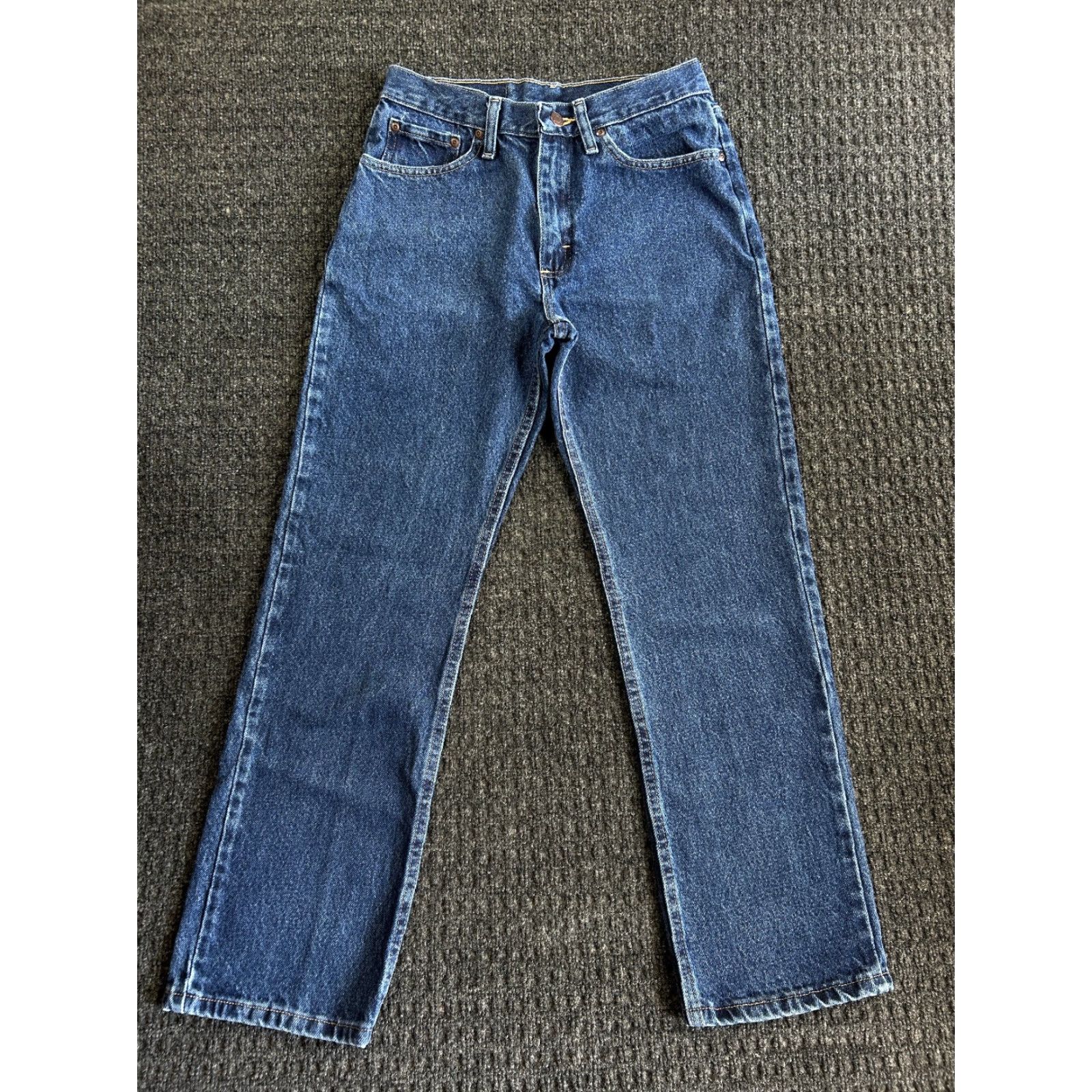 Wrangler VINTAGE Wrangler Jeans 29 x 30 Blue Denim Regular Fit 96501MR Work Cowboy Rodeo Size US 29 - 2 Thumbnail