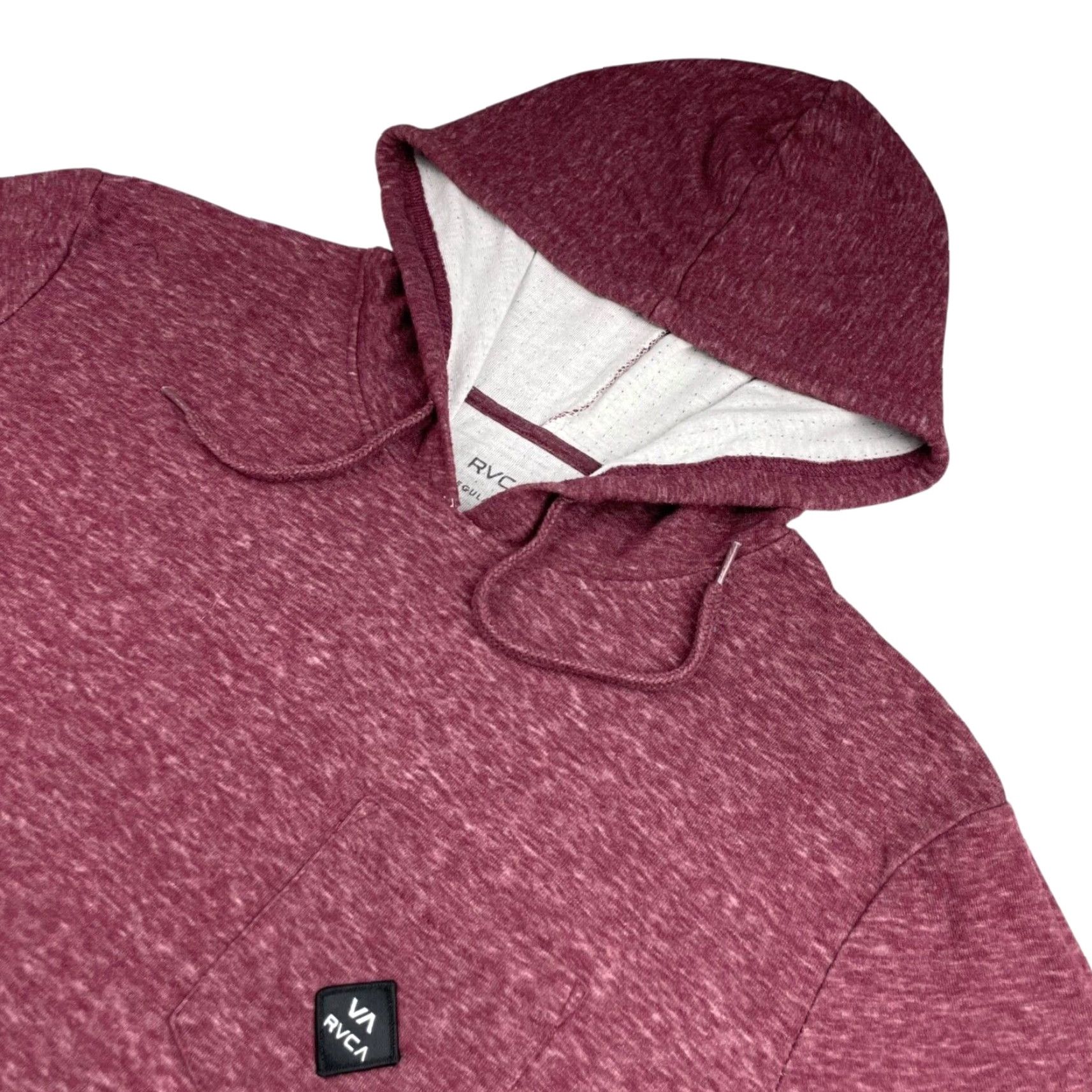 RVCA RVCA Men’s Cotton Blend Regular Fit Pullover Pocket Hoodie Burgundy Purple Medium Hoodie Mens) Size US M / EU 48-50 / 2 - 2 Thumbnail