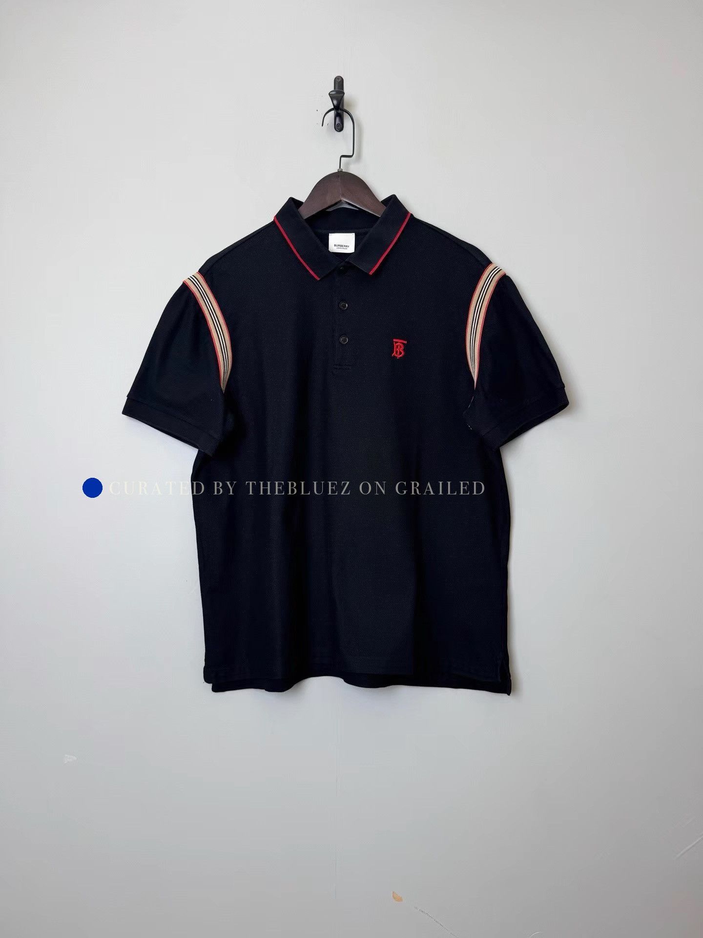 Burberry Color Striped TB Embroidered Polo Shirt Size US XL / EU 56 / 4 - 1 Thumbnail