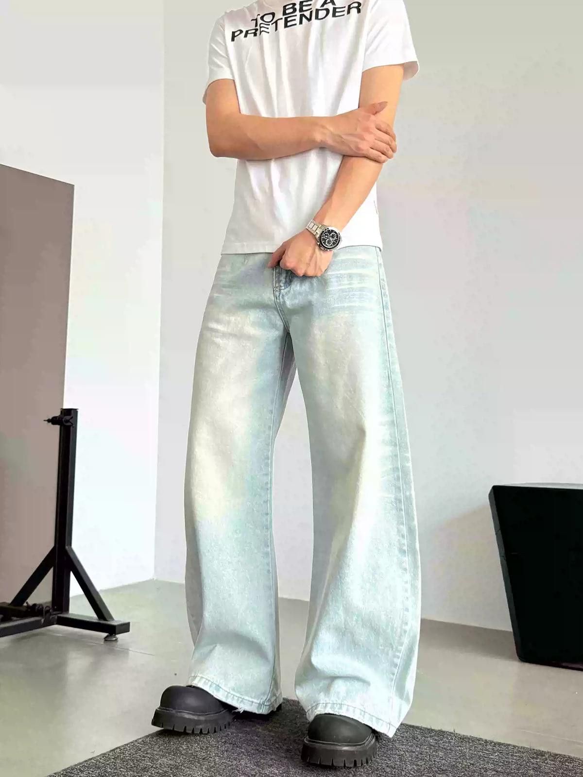 Vintage Light Wash Wide Leg Jeans Size US 30 / EU 46 - 3 Thumbnail