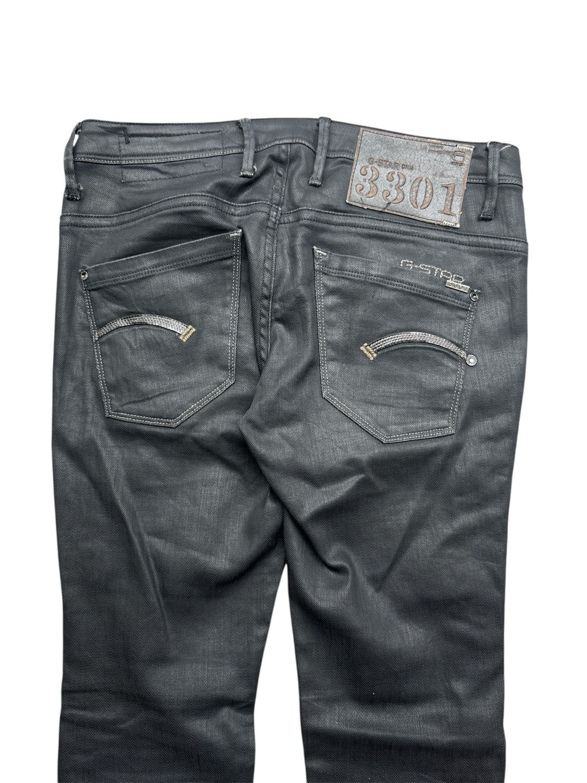 Hedi Slimane Waxed Biker Skinny Denim Jeans Size US 28 / EU 44 - 4 Thumbnail
