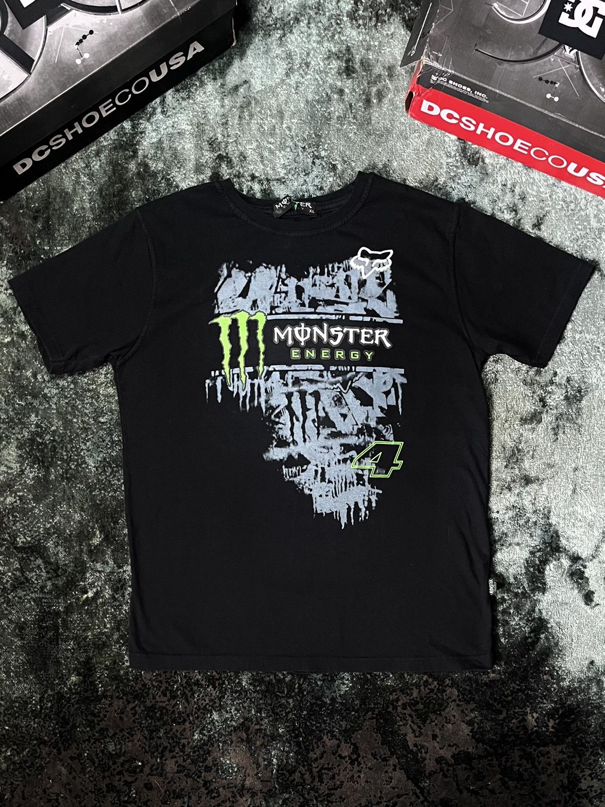 Fox Racing Fox Racing x Monster Energy Vintage T-Shirt – Black Size XS Size XS / US 0-2 / IT 36-38 - 1 Thumbnail