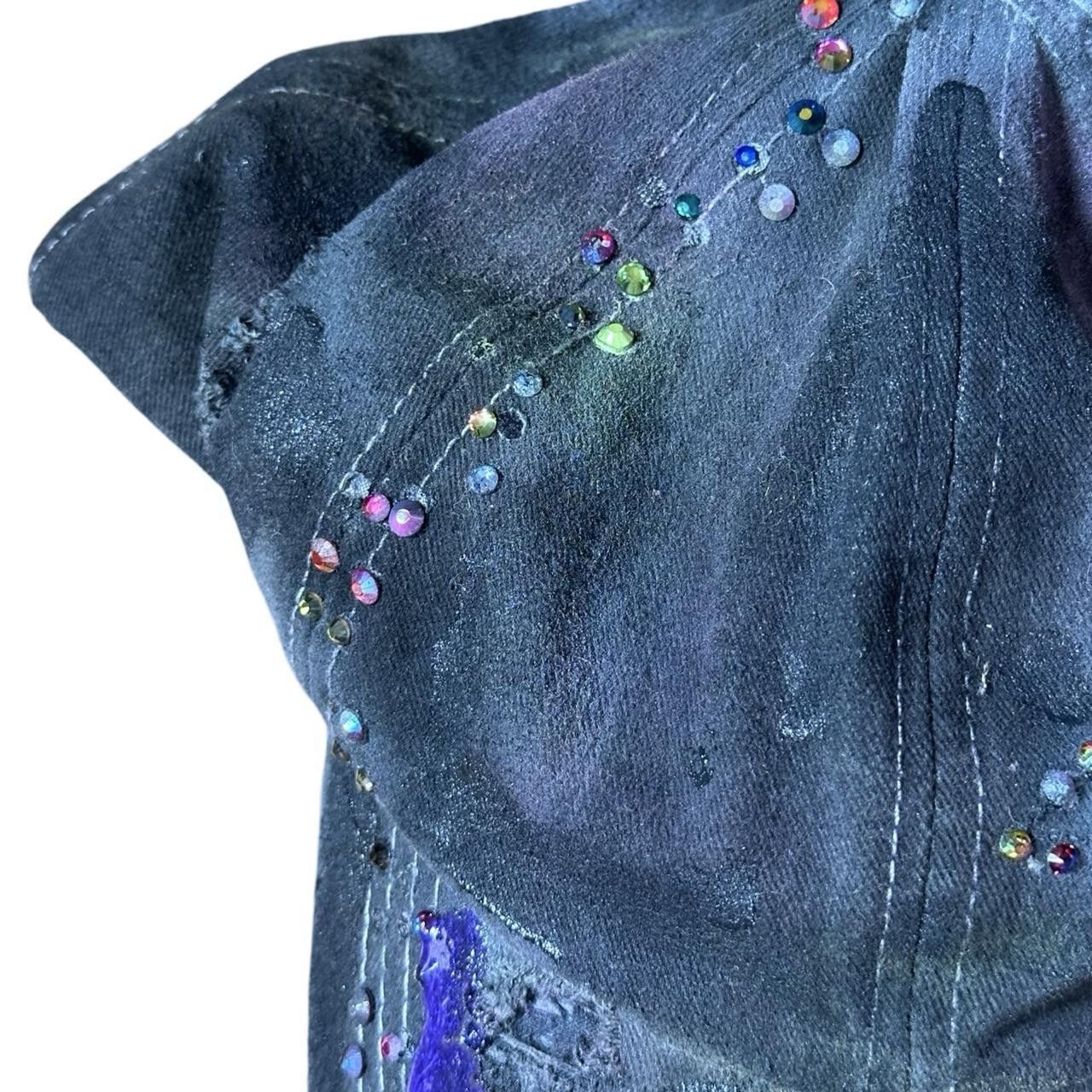 Other ASTROBOI* 'Shooting Stars' Black Rhinestone Y2K Hat Size ONE SIZE - 3 Thumbnail
