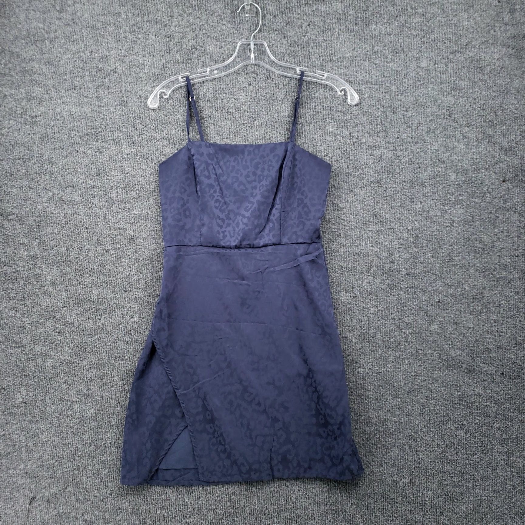 Forever 21 FOREVER 21 Dress Womens XS Blue Mini Leopard Animal Print Slit Strap Sleeveless Size XS / US 0-2 / IT 36-38 - 2 Thumbnail