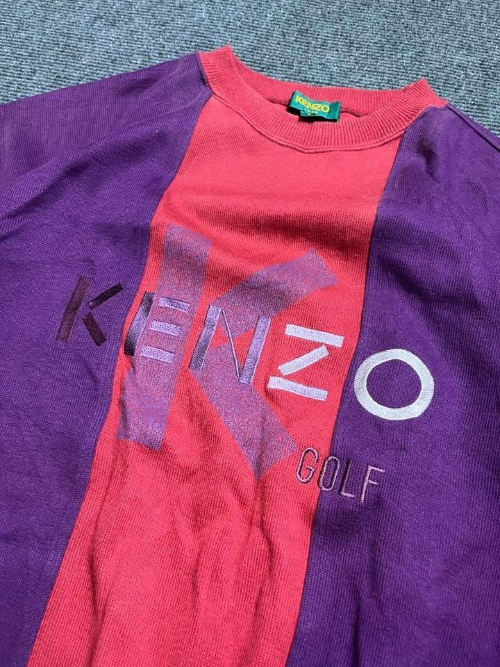 Kenzo Kenzo golf Sweater jacket Colorblock panel design Size US M / EU 48-50 / 2 - 5 Thumbnail