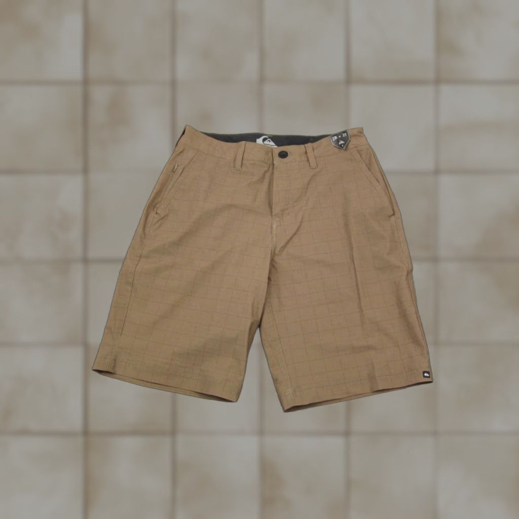 Quiksilver Quicksilver Shorts Mens 28 Brown Plaid Check Chino Flat Front Casual Regular Size 28 Mens Bar 90s Theme Size US 28 / EU 44 - 1 Thumbnail