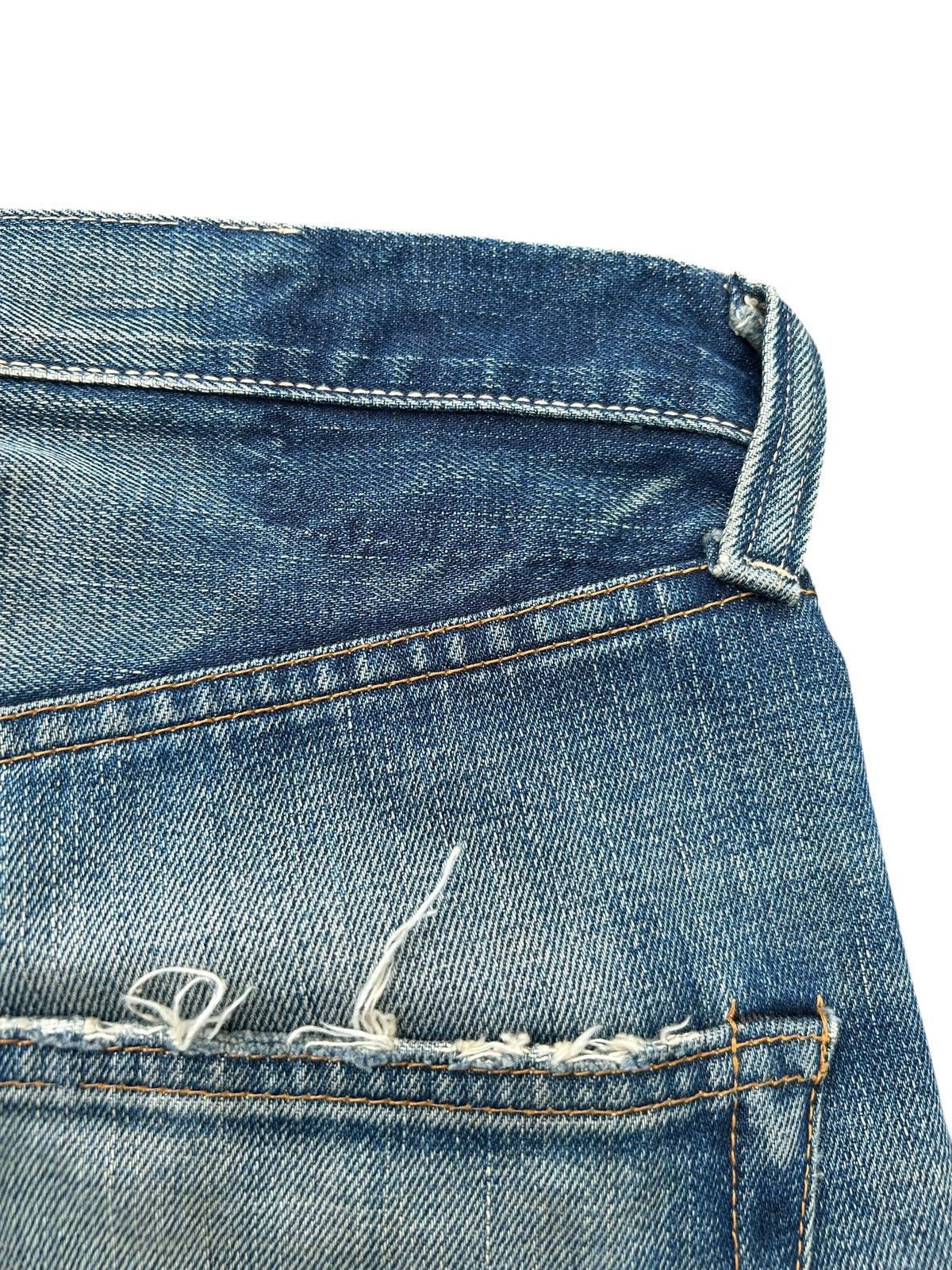 Kapital Vintage Levis Big E Selvedge Distressed Denim Jeans Size US 30 / EU 46 - 15 Thumbnail