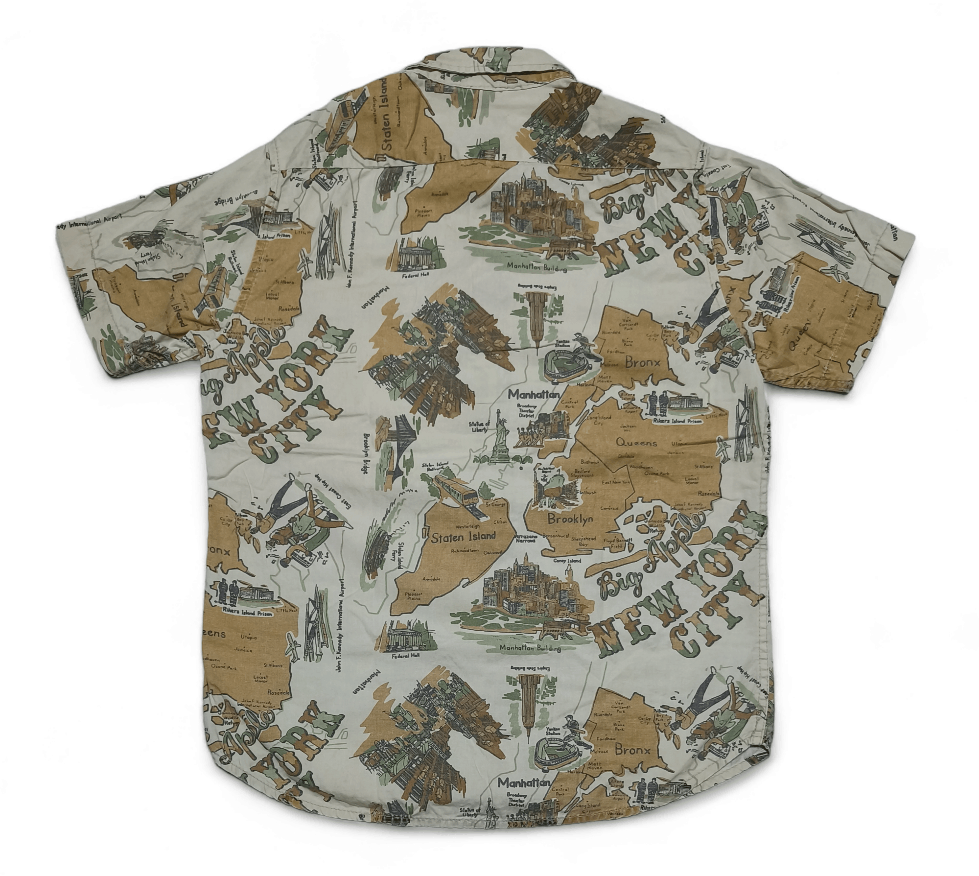 Schott Vintage Schott Bros New York Map Pattern Shirt Size US M / EU 48-50 / 2 - 3 Thumbnail