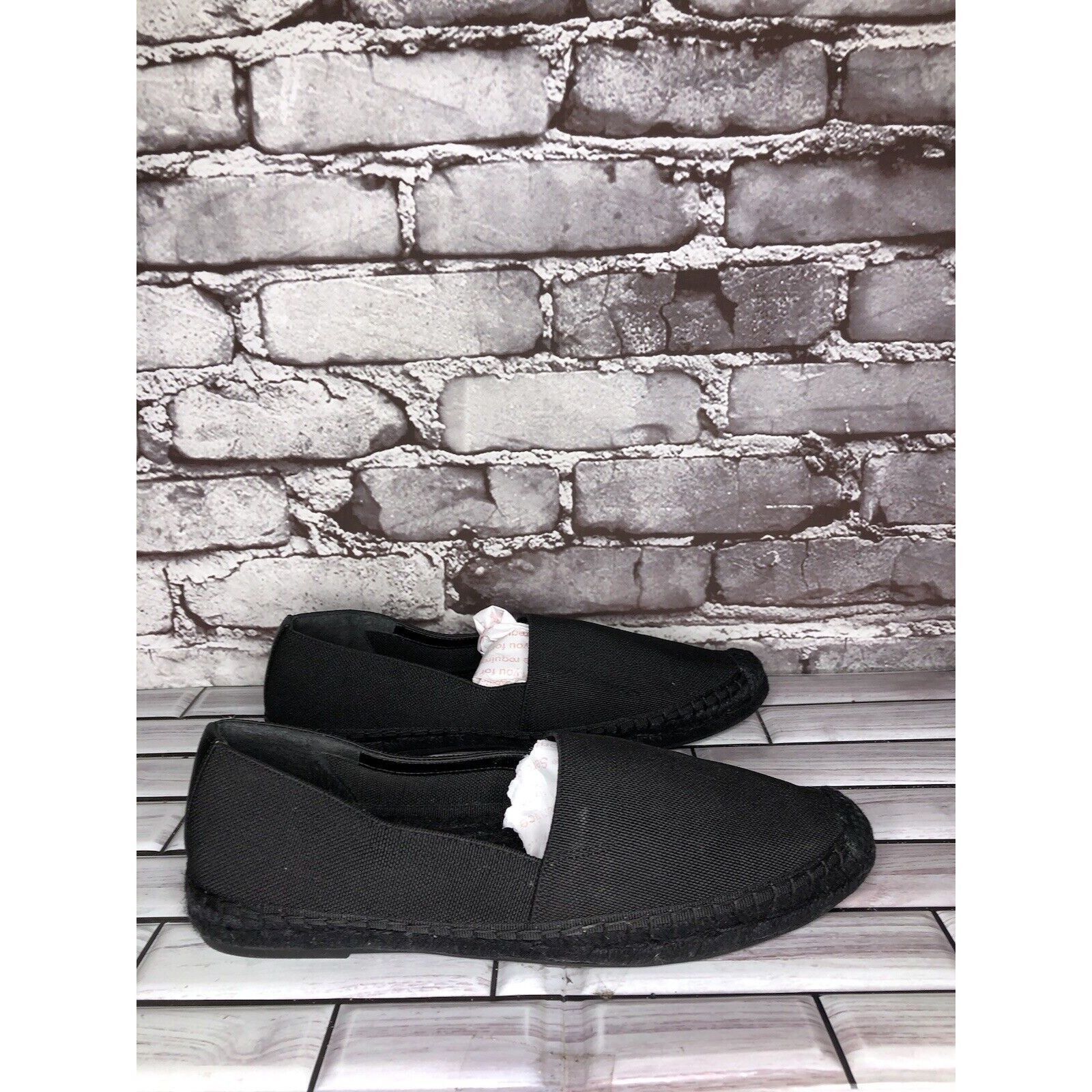 Banana Republic Banana Republic Black Canvas Fabric Slip On Espadrilles Loaf Size US 8 / IT 38 - 3 Thumbnail