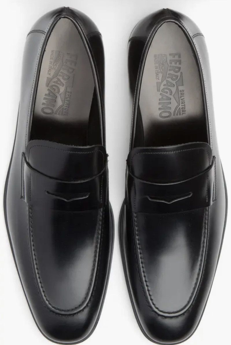 Salvatore Ferragamo Rocco Leather Penny Loafers | Grailed