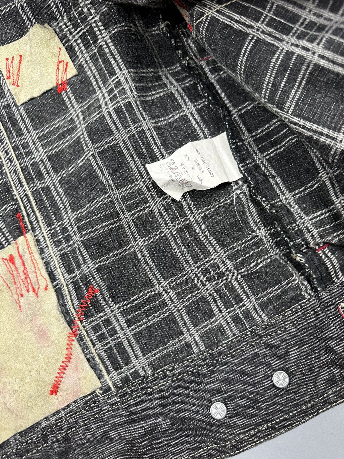 Japanese Brand Distressed K Company Sashiko Boro Denim Jacket Size US L / EU 52-54 / 3 - 14 Thumbnail