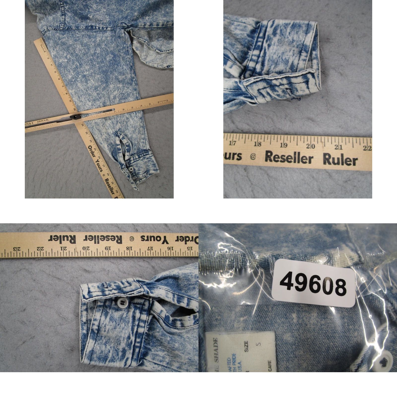 Denime VINTAGE Made in the Shade Shirt Women Small Blue Acid Wash Denim Pocket USA 90s Size S / US 4 / IT 40 - 8 Thumbnail