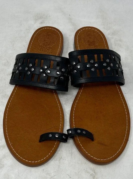 Vince Camuto Leather Studded Ellanna Shoes in Black, Women's (Size 9.5)