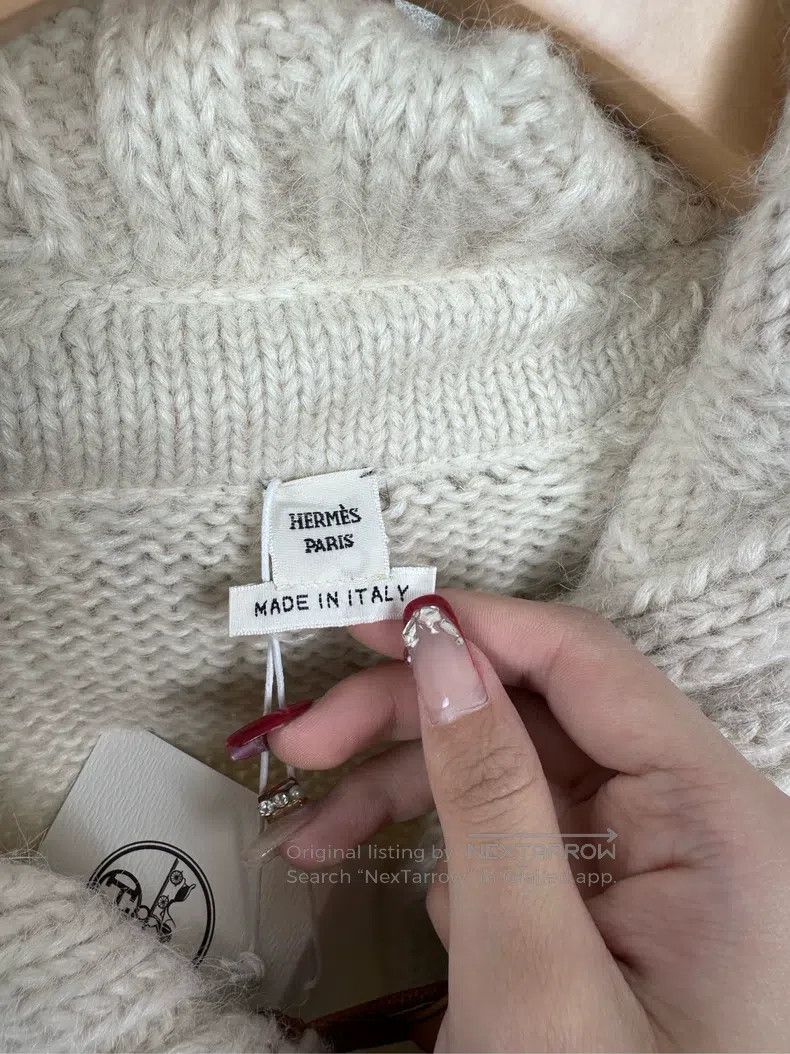 Hermes Hermes Beige Open Cardigan Sweater Size XS / US 0-2 / IT 36-38 - 3 Thumbnail
