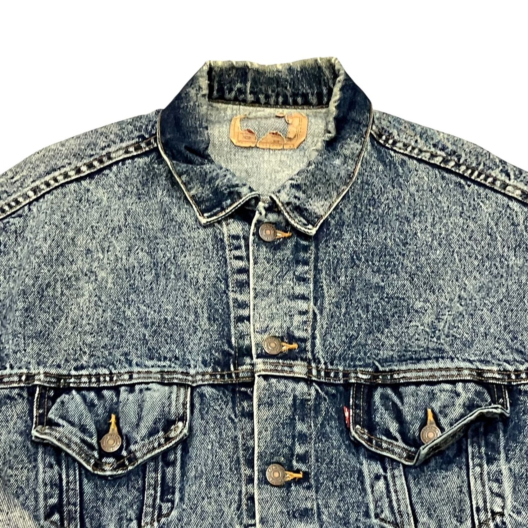 Levi's Vintage Levis 70507 Denim Jacket Mens XL Blue Acid Wash Trucker Made in USA Size US XL / EU 56 / 4 - 2 Thumbnail