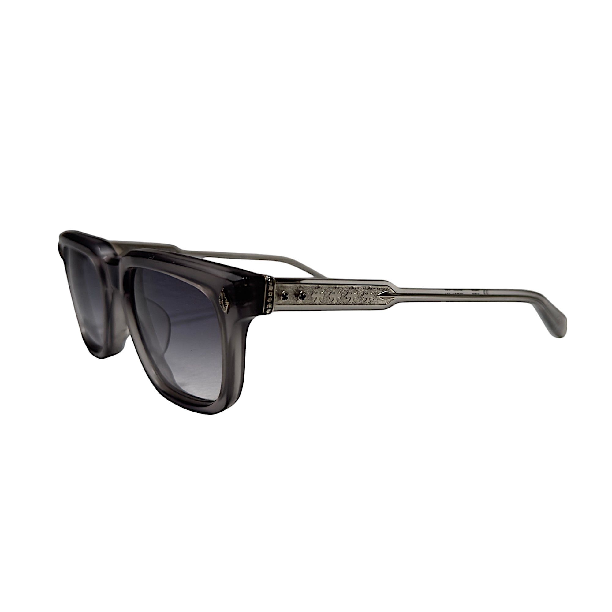 image of Chrome Hearts Ambidixtrous Sunglasses Matte Graphite Smoke Grey, Men's