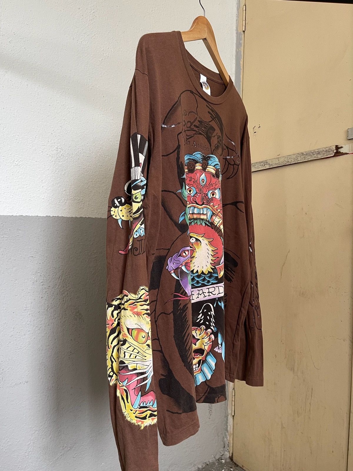 Ed Hardy × Japanese Brand Ed Hardy Longsleeve Tshirt Size US XL / EU 56 / 4 - 2 Thumbnail