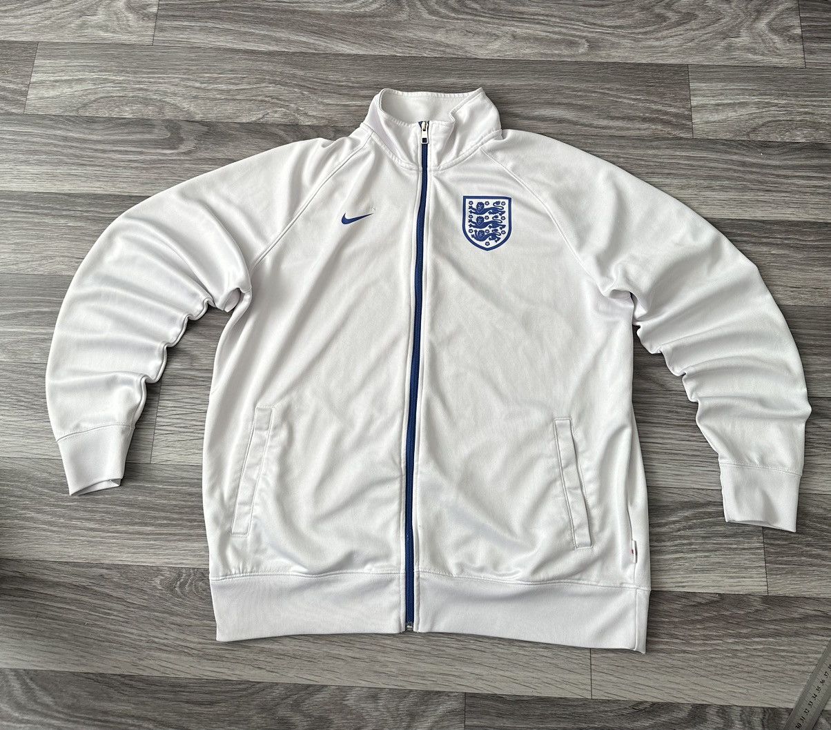 Nike Nike England Vintage White Track Top Jacket Hype y2k size XL Size US XL / EU 56 / 4 - 1 Thumbnail