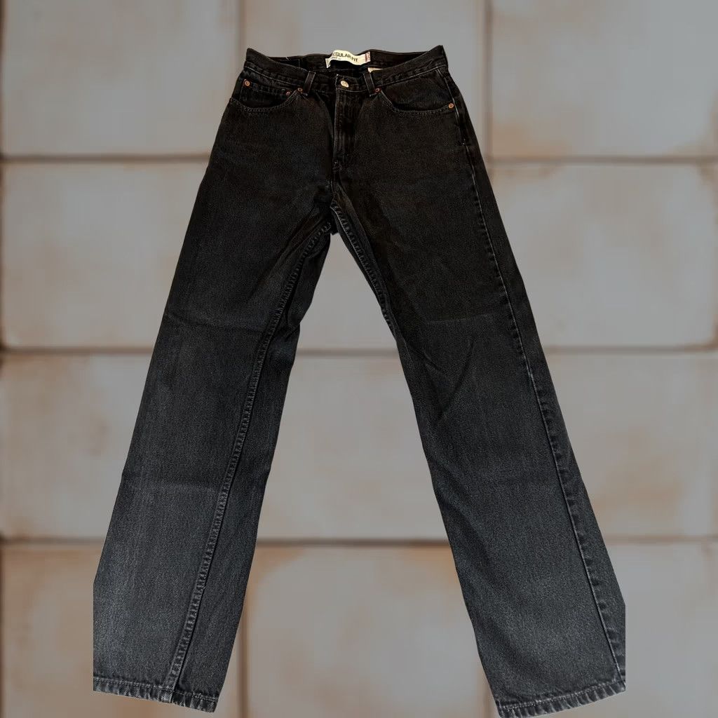 Levi's Levi's 505 Regular Fit Jeans Men 30x32 Black Denim Vintage No 90s 00s Straight Pockets Zip Mens Regular Fit Denim Jeans Size US 30 / EU 46 - 1 Thumbnail