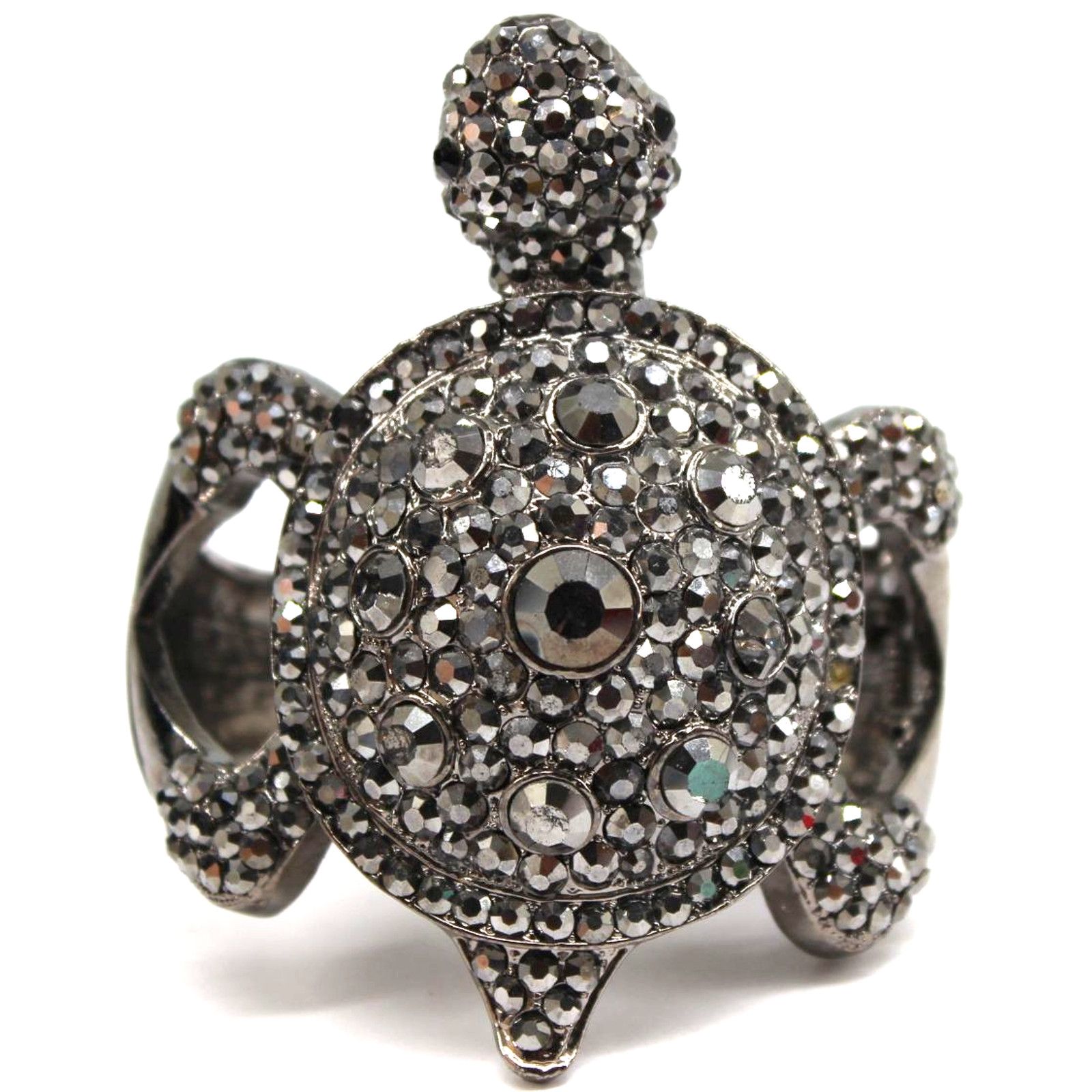 Other Realistic Rhinestone Studded Turtle Cuff Bracelet • 4" Wide Size ONE SIZE - 3 Thumbnail